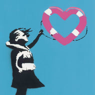 GIRL WITH HEART SHAPED FLOAT