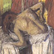 AFTER THE BATH, WOMAN DRYING HERSELF