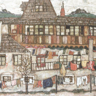 HOUSE WITH DRYING LAUNDRY