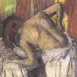 AFTER THE BATH, WOMAN DRYING HERSELF