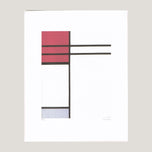 COMPOSITION WITH RED AND GREY