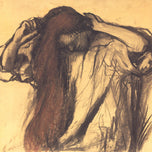FEMME SE PEIGNANT