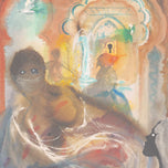 ESCLAVE VOILÉE ET HOMME AVEC COIFFE ROUGE