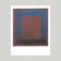 BLUE SQUARE ON RED