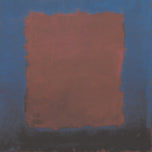 BLUE SQUARE ON RED
