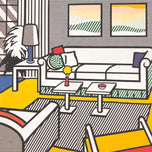 INTERIOR WITH RESTFUL PAINTINGS