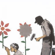 BOY WITH FLOWER WALL