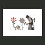 BOY WITH FLOWER WALL