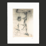 NAKED WOMAN CLIMBING A STAIRCASE