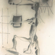 NAKED WOMAN CLIMBING A STAIRCASE