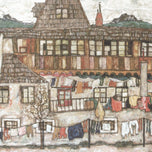 HOUSE WITH DRYING LAUNDRY