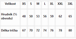 SANTA CLAUS T-shirt size chart